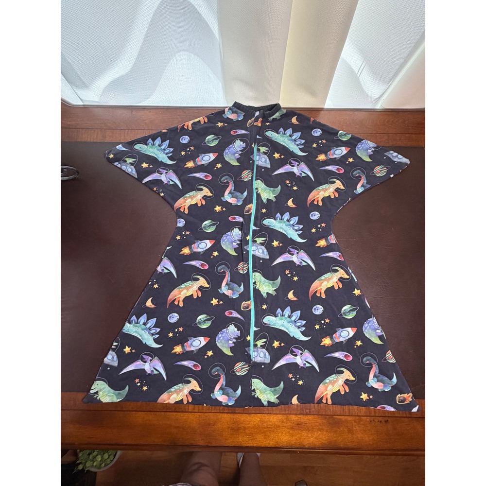 Wee Moon Baby Dinosaur Space Sleep Sack Wearable Blanket Navy Blue Zip Up